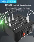 250W 30/40/50 Ports USB Charger For Android iPhone Adapter HUB Charging Station Dock Socket Multifunctional Tablet Phone Charger
