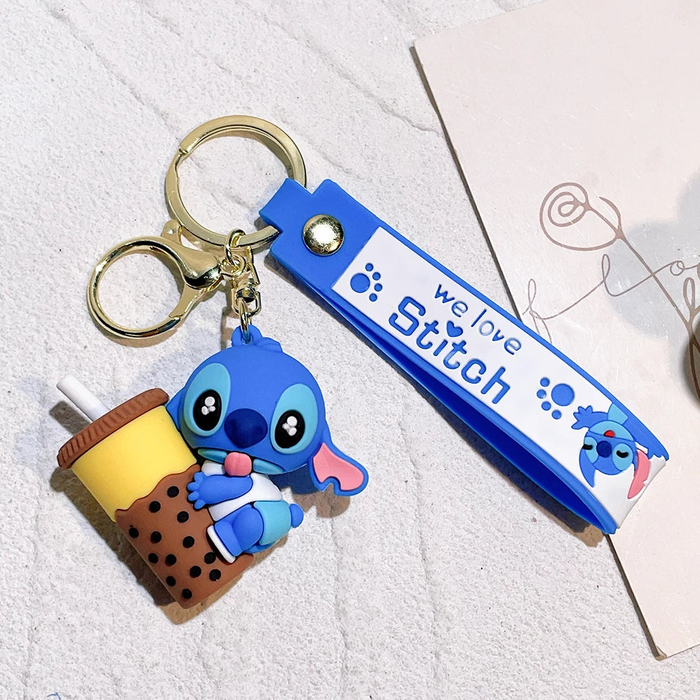 Anime Funny Stitch Keychain Cute Keychain PVC Pendant Men's and Women's Backpack Car Keychain Jewelry Accessories 18 - ihavepaws.com