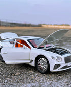 Large Size 1:24 Continental GT Alloy Car Model Diecast Simulation Metal Luxy Car Model Sound Light Collection Childrens Toy Gift White B - IHavePaws
