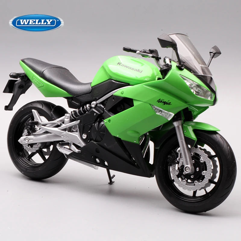 WELLY 1:10 Kawasaki Ninja 650R Alloy Racing Motorcycle Scale Model Diecast - IHavePaws