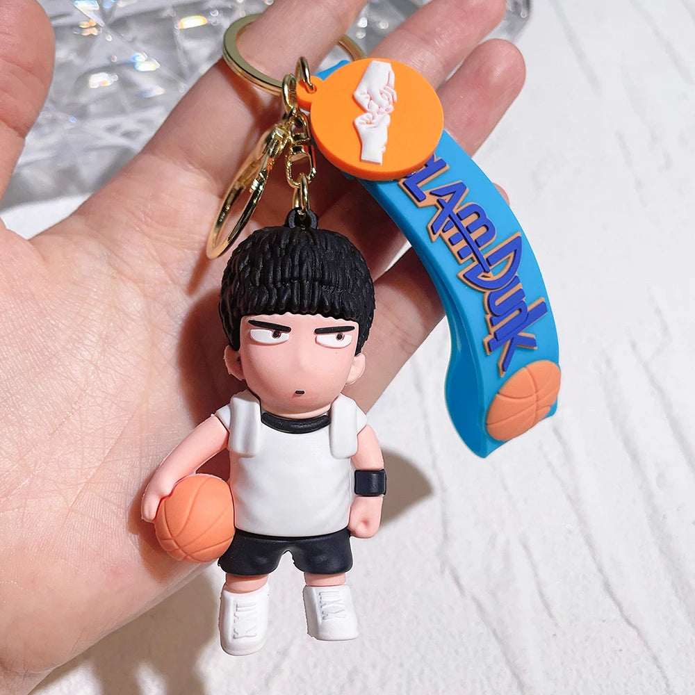 Kawaii Japan Anime Slam Dunk Sakuragi Hanamichi Keychains PVC Cartoon Figure Model Pendant Keyrings Figure Key Toys Gifts - ihavepaws.com