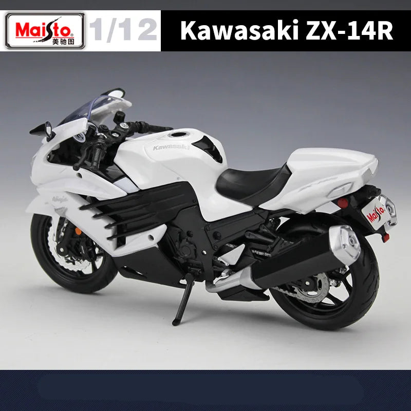 Maisto 1:12 Kawasaki Ninja ZX-14R Alloy Sports Motorcycle Model Diecast Metal Street Race Motorcycle Model Simulation - IHavePaws