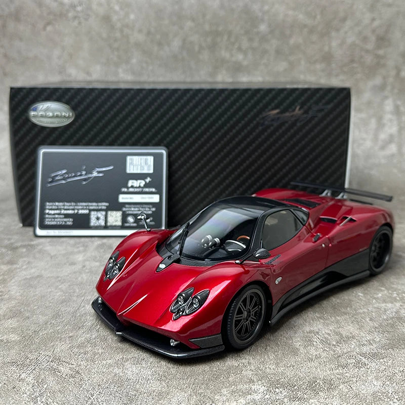 Almost Real 1:18 Pagani Zonda F 2005 Geneva Motor Show car model alloy collection gift to friends and family Red - IHavePaws