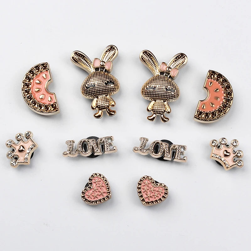 Rabbit Design Shoe Charms for Crocs DIY Garden Shoe Set Accessories Decoration Buckle for Croc Shoe Charm Kids Party Girls A - IHavePaws