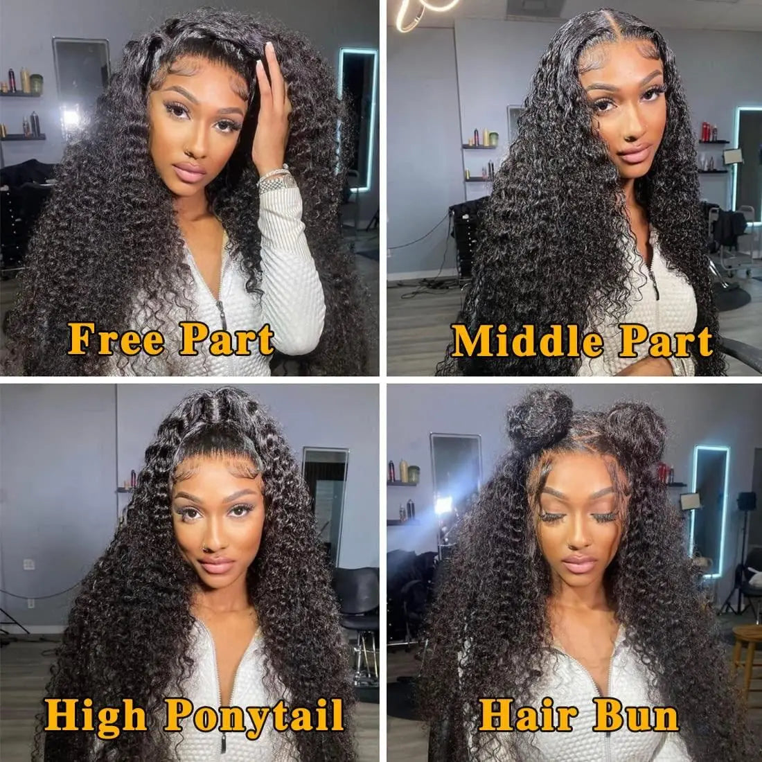 Deep Wave 13x6/13x4 HD Transparent Lace Front Human Hair Wigs  Brazilian Curly Human Hair Wig  4*4 HD Lace Closure Wigs