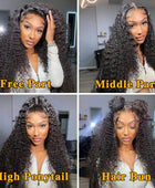 Deep Wave 13x6/13x4 HD Transparent Lace Front Human Hair Wigs  Brazilian Curly Human Hair Wig  4*4 HD Lace Closure Wigs