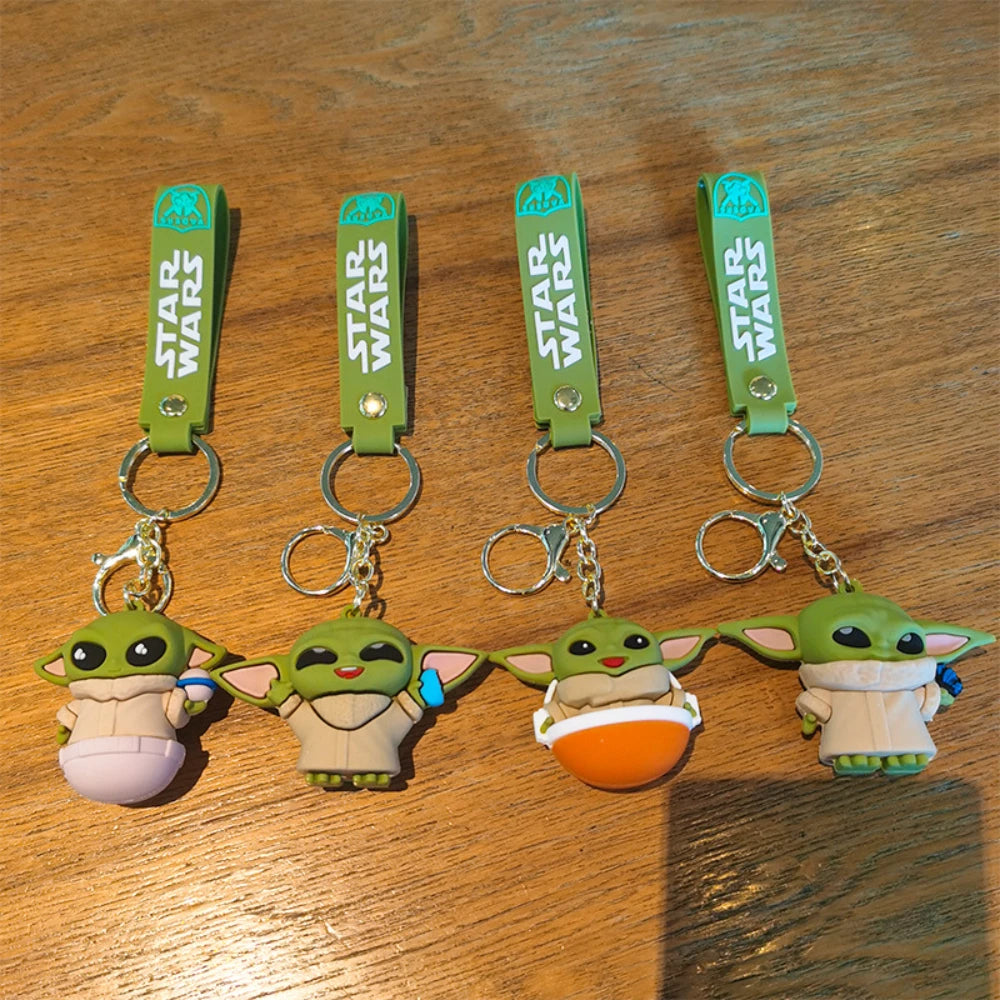 Yoda Baby Bag Pendant Cartoon Key Chain Car Ornament Doll Keychain Doll Gifts Backpack Charms Birthday Gifts Party Favors - ihavepaws.com