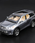 1:32 Toyota Highlander SUV Alloy Car Model Diecasts & Toy Metal Off-road Vehicles Car Model High Simulation Collection Kids Gift Gray - IHavePaws