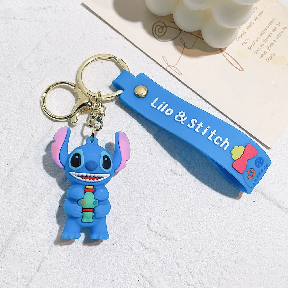 Anime Funny Stitch Keychain Cute Keychain PVC Pendant Men's and Women's Backpack Car Keychain Jewelry Accessories SDZ 39 - ihavepaws.com