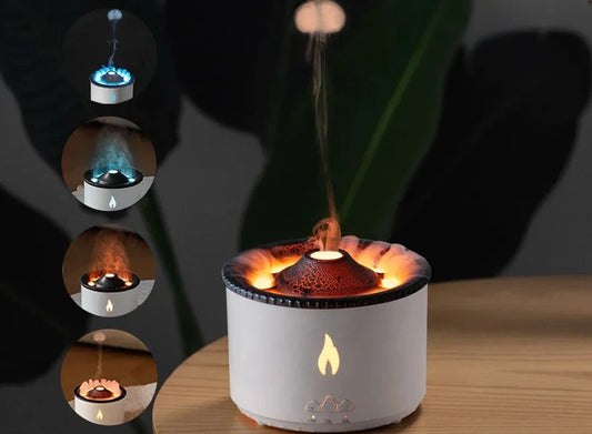 Portable Volcano Flame Air Humidifier with remote control1 / AU - IHavePaws