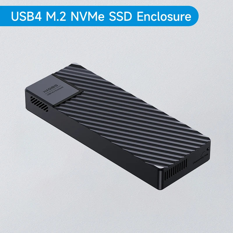 Hagibis USB 4.0 40Gbps M.2 NVMe SSD Enclosure Compatible with Thunderbolt 4/3 USB 3.2/3.1/3.0 ASM2464 External Hard Drive Case Black - IHavePaws
