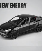 1:32 Tesla Model Y SUV Alloy Car Model Diecast Metal Vehicles Car Model Sound and Light Simulation Collection Childrens Toy Gift Black B - IHavePaws
