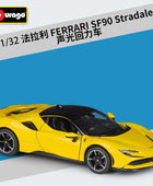 Bburago 1:32 Ferrari SF90 Alloy Sports Car Model Diecast Metal Toy Vehicles Car Model Simulation Sound and Light Childrens Gifts Yellow - IHavePaws