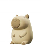 Cute Cartoon Capybara Silicone Night Light USB Rechargeable Soft Warm - IHavePaws