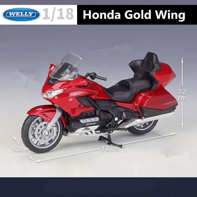 Welly 1:18 HONDA Gold Wing Touring Motorcycle Scale Model - IHavePaws