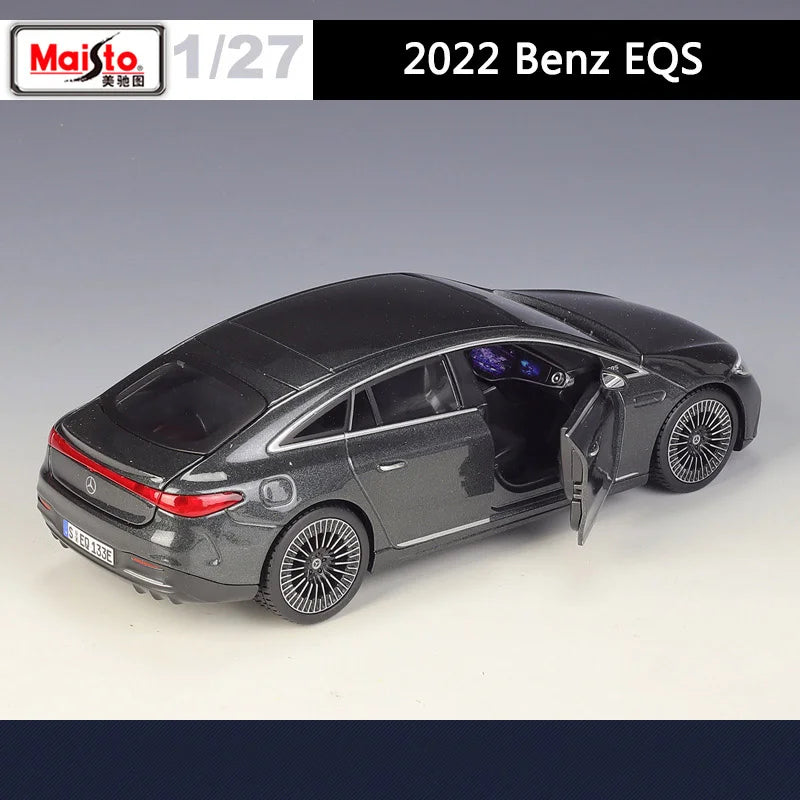 Maisto 1:27 2022 Mercedes-Benz EQS New Energy Car Model Diecast Alloy Metal Toy Vehicles Car Model Simulation Childrens Toy Gift