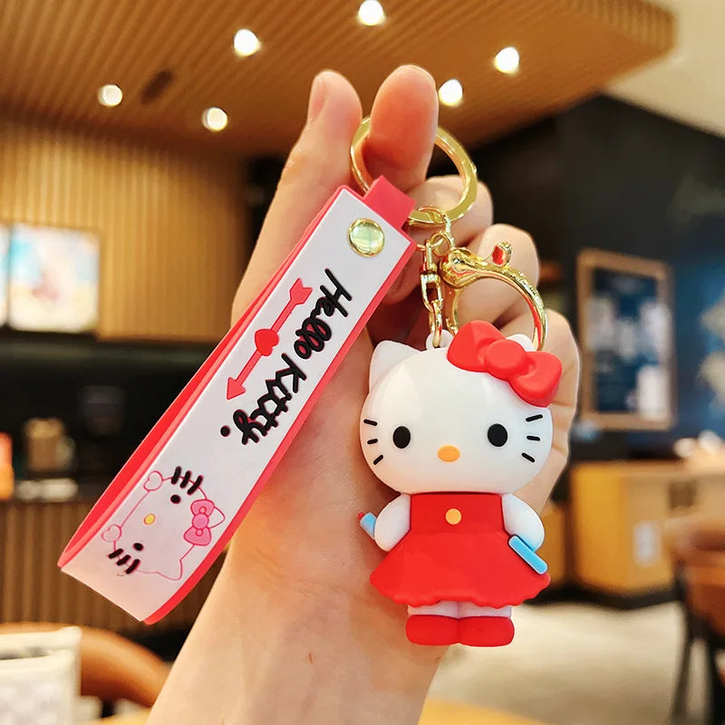 2024 New Cute Hello Kitty Key Chain Wholesale Car Pendant Cartoon Couple School Bag Pendant Doll Doll Keychain Style 5 - ihavepaws.com