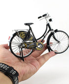 1:10Mini Simulation Alloy Bicycle Model Retro Nostalgic Fingertip Toy Bicycle Adult Jewelry Collection Ornaments Childrens Gifts