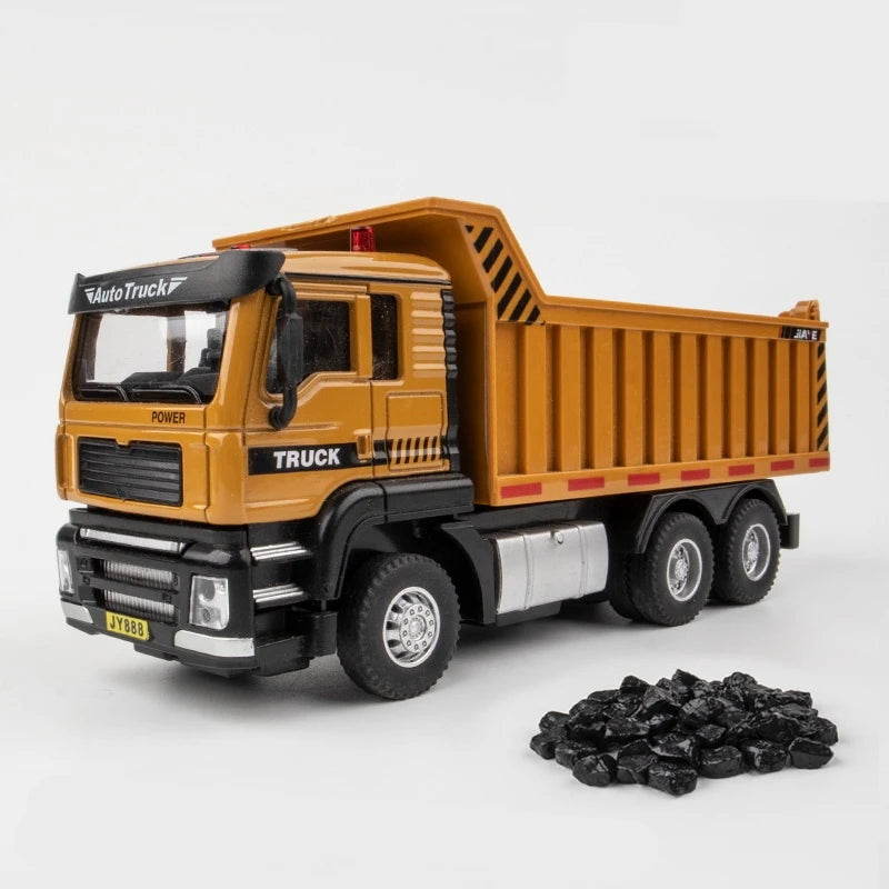 New 1/50 City Heavy Tipper Truck Model Diecasts Metal Slag Coal Mine Transport Vehicles Car Model Sound and Light Kids Toys Gift With foam box - IHavePaws