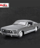 Maisto 1:24 1967 Ford Mustang GT Alloy Sports Car Model Simulation Diecasts Metal Racing Car Model Collection Childrens Toy Gift Gray - IHavePaws