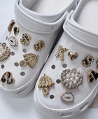 Shoe Charm for Crocs DIY Pearl Rhinestone Metal Detachable Decoration Buckle for Croc Charms Set Accessories Kids Girls Gift - IHavePaws