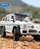 WELLY 1:24 Mercedes-Benz G63 AMG 6*6 Alloy Car Model Diecasts & Toy Metal Off-Road Vehicles Silvery - IHavePaws