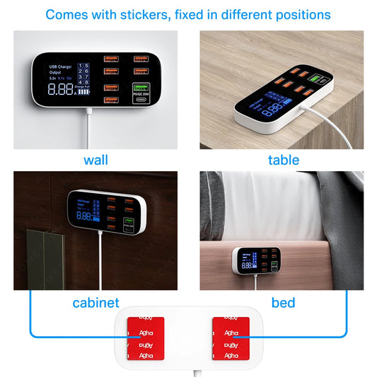 Quick Charge USB Charger HUB Tablet Portable Travel Mobile Phone Charger Adapter Fast Charger For iPhone xiaomi huawei samsung
