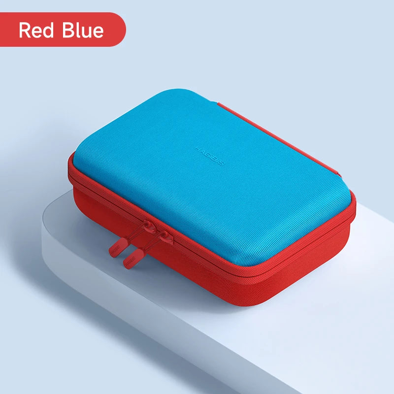 Hagibis Switch Carrying Case for Nintendo Switch/OLED Portable Full Protection Carrying Travel Bag for Switch Console Game Card Red Blue - IHavePaws