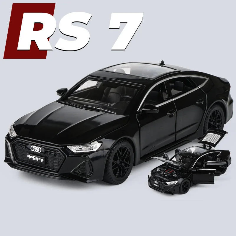 1:32 AUDI RS7 Coupe Alloy Car Model Diecasts Metal Vehicles Car Model High Simulation Sound and Light Collection Kids Toys Gifts Black - IHavePaws