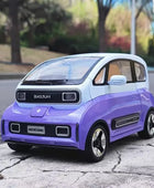 1:18 BAOJUN MINI EV Alloy New Energy Car Model Diecast Metal Vehicles Car Model With Charging Pile Sound and Light Kids Toy Gift Purple - IHavePaws