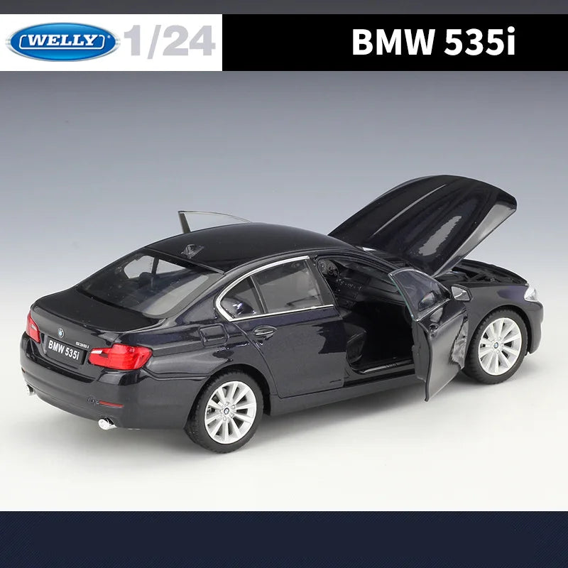 Welly 1:24 BMW 5 Series 535i Alloy Car Model Diecast Metal Toy Vehicles Car Model High Simulation Collection Childrens Toy Gifts - IHavePaws