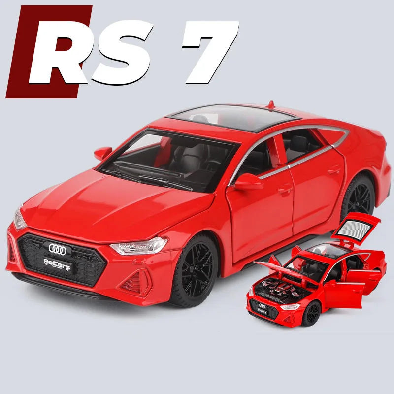 1:32 AUDI RS7 Coupe Alloy Car Model Diecasts Metal Vehicles Car Model High Simulation Sound and Light Collection Kids Toys Gifts Red - IHavePaws