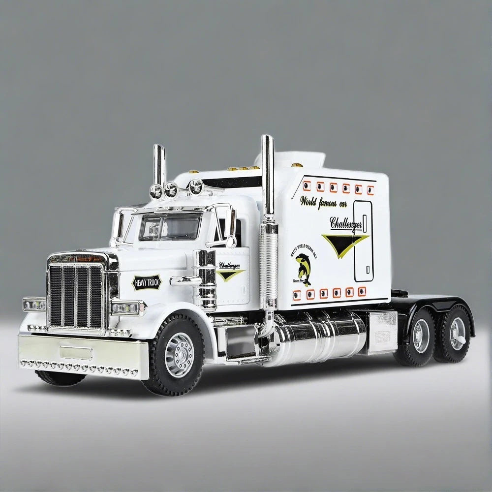 1/24 American tractor-Peterbilt 389 Alloy Simulation Diecast Model Car Collection White - ihavepaws.com