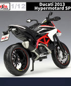 Maisto 1:12 DUCATI Hypermotard SP 2013 Alloy Racing Motorcycle Model Diecasts Metal Street Sports Motorcycle - IHavePaws