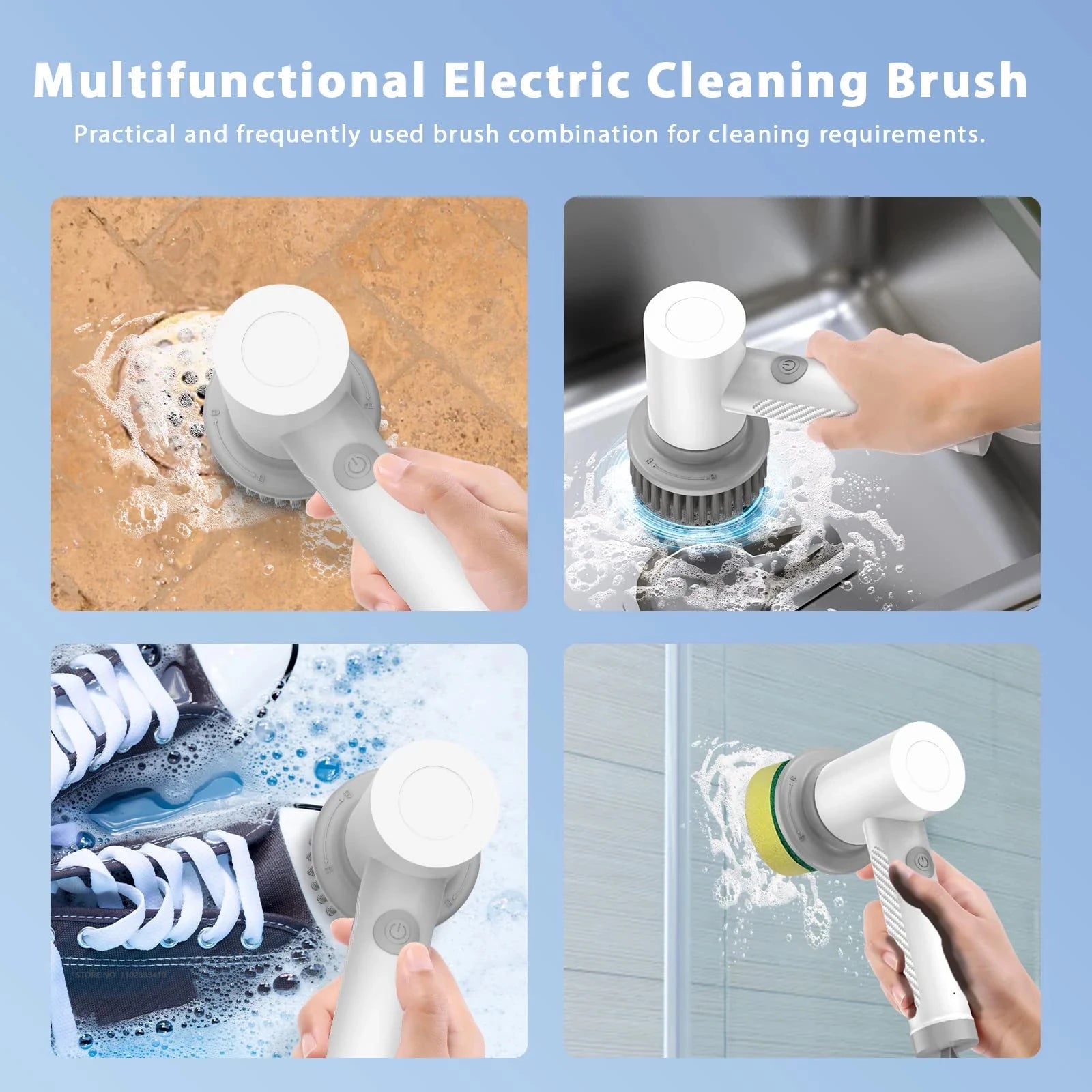 Wireless Electric Cleaning Brush Housework Kitchen Dishwashing Brush Bathtub Tile Professional Cleaning Brush Labor Savin - IHavePaws