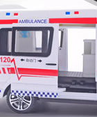 1:24 Ambulance Car Model Diecasts Metal Toy Police Ambulance Car Model Collection Sound and Light High Simulation Kids Toys Gift - IHavePaws