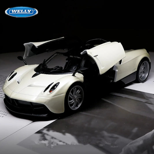 Welly 1:24 Pagani Huayra Alloy Sports Model Diecast Metal Toy Racing Car Vehicles Model Collection Simulation Childrens Toy Gift