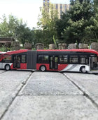 Large Size Electric Tourist Toy Traffic Bus Alloy Passenger Car Model Metal Double Section City Bus Model Sound Light Kids Gifts - IHavePaws