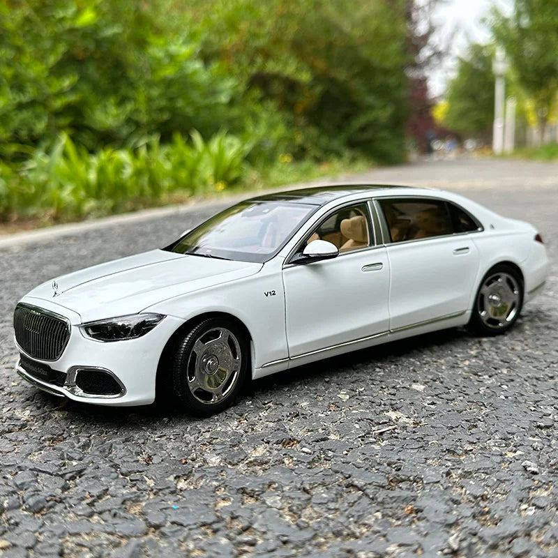 Almost Real AR 1/18 for Maybach S-Class S680 2021 car model Limited personal collection company gift display Birthday present White - IHavePaws