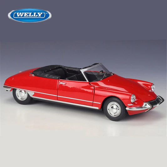 WELLY 1:24 CitroenDS19 Cabriolet Alloy Classic Sports Car Model Diecasts Toy Metal Car Vehicles Model Collection Childrens Gifts - IHavePaws