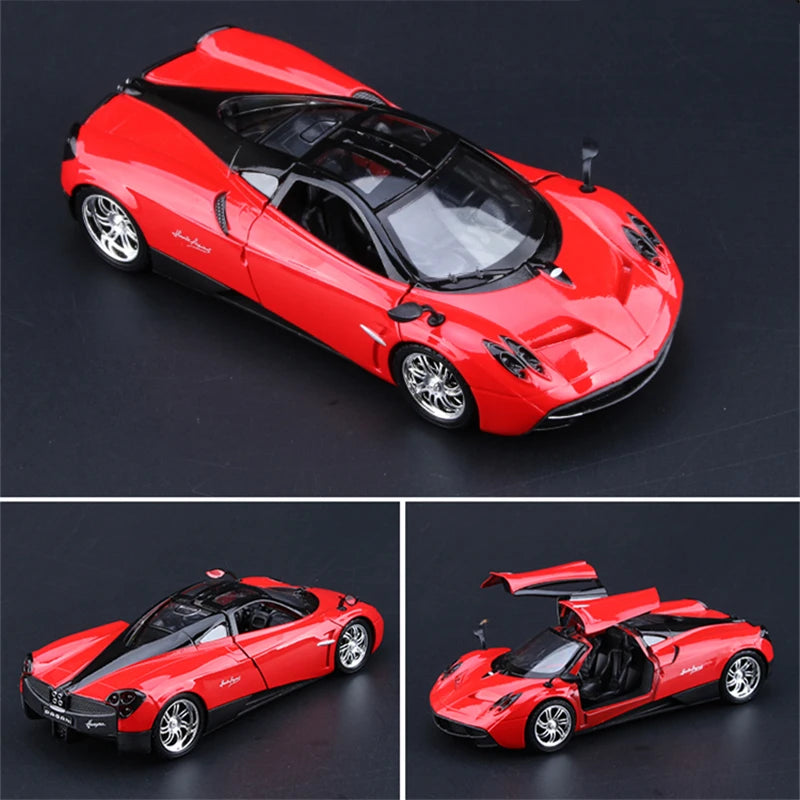 1:24 Pagani Huayra BC Alloy Sports Model Diecasts Metal Racing Car Vehicles Model Collection High Simulation Childrens Toys Gift Red - IHavePaws