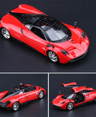 1:24 Pagani Huayra BC Alloy Sports Model Diecasts Metal Racing Car Vehicles Model Collection High Simulation Childrens Toys Gift Red - IHavePaws
