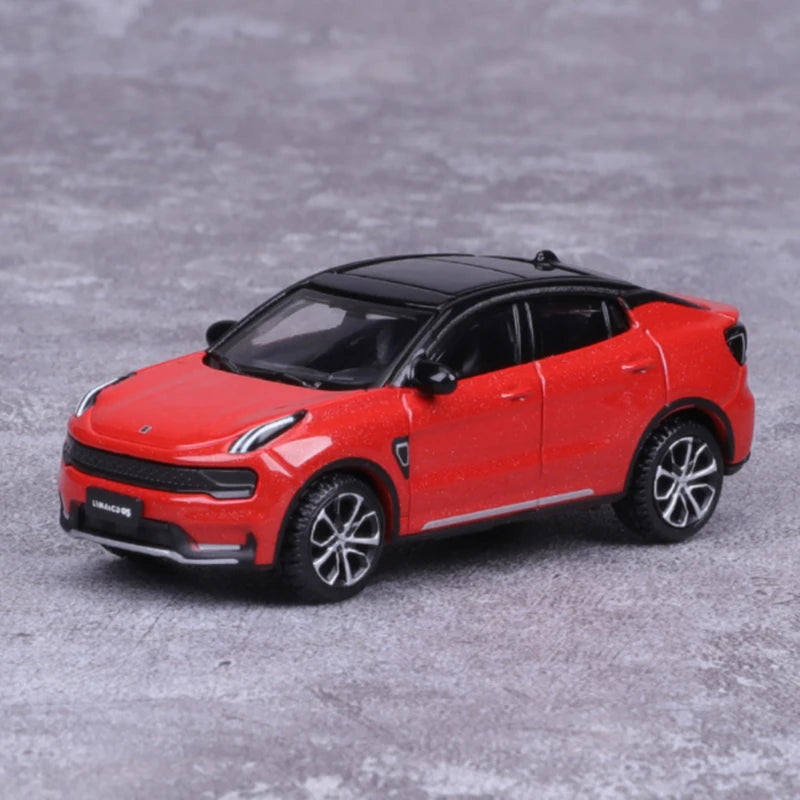 Bburago 1:64 Lynk & Co 01 02 03 + 05 06 Alloy Car Model Car Metal Simulation Metal Miniature Scale Vehicles Car Model Collection 05 Red - IHavePaws