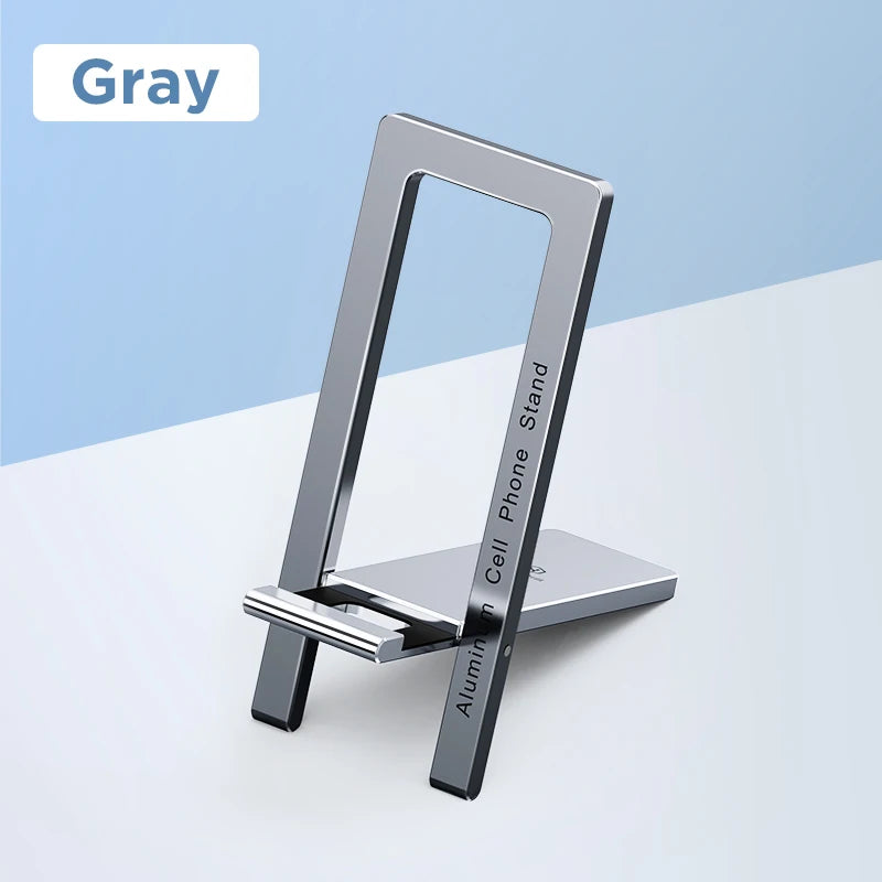 Hagibis Foldable Cell Phone Stand Metal Desktop Holder Adjustable Portable Phone Cradle Dock for iPhone 13 12 Pro Max SE Xiaomi Gray - IHavePaws