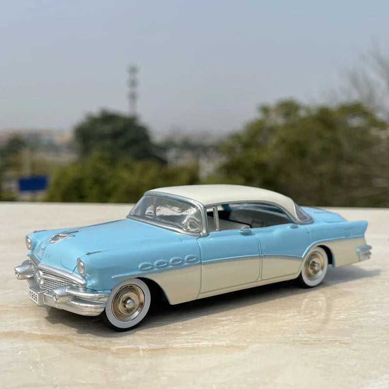 1/43 Classical Old Car Alloy Car Model Diecasts Metal Vehicles Retro Vintage Car Model Collection Simulation Childrens Toys Gift Blue - IHavePaws
