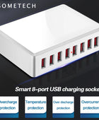 40W 8Ports USB Charger Adapter HUB Charging Station Socket Phone Charger For iPhone 6 7 8 Samsung Xiaomi Huawei US EU UK AU Plug