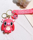 Wholesale Stitch Keychains Ilaveros Car Key Handbag Accessories Lilo Stitches Pink Angel Anime Keyring Christmas Gift style 4 - ihavepaws.com