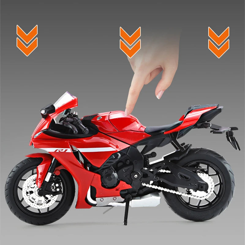 1:12 YZF-R1 R1 Alloy Racing Motorcycle Model Diecast Street Sports Motorcycle Model Simulation - IHavePaws