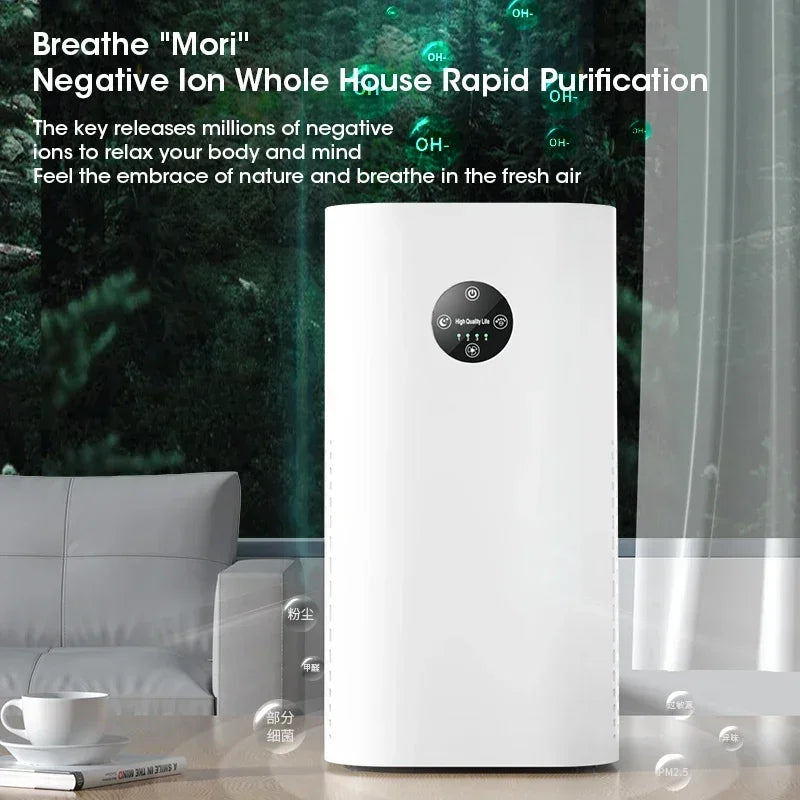 HEPA Air Purifier 180㎡ Negative Ion Dust Pet Hair Deodorization Sterilization Filtration Indoor Formaldehyde Removal Air Cleaner - IHavePaws