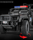 1:32 Alloy Tiger Armored Car Truck Model Diecasts Off-road Vehicles Model Metal Police Explosion Proof Car Model Kids Toys Gifts - IHavePaws